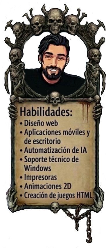 Foto de perfil y lista de habilidades de Esteban